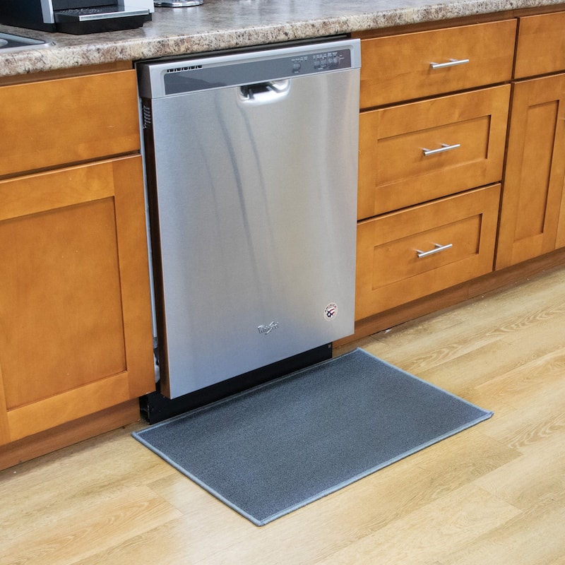 The Sloppy Chef Solid Skid-Resistant Kitchen Rug