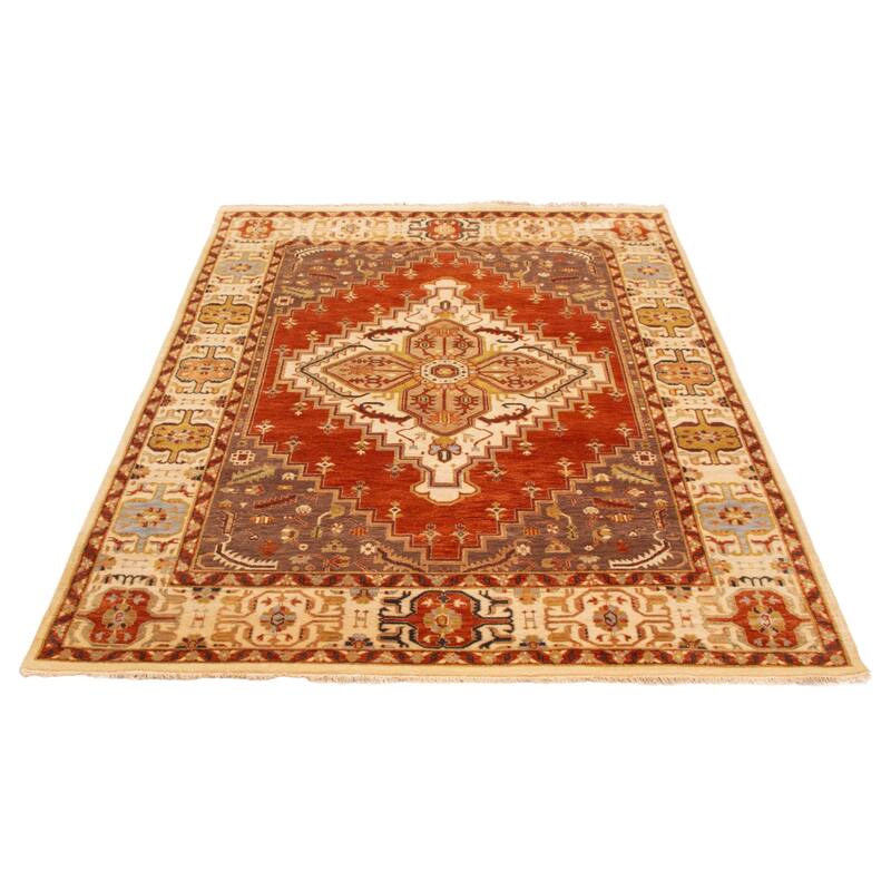 ECARPETGALLERY Hand-knotted Jules Sultane Dark Copper Wool Rug - 7'6 x 9'10