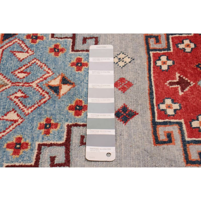 ECARPETGALLERY Hand-knotted Uzbek Ghazni Grey Wool Rug - 2'8 x 9'8