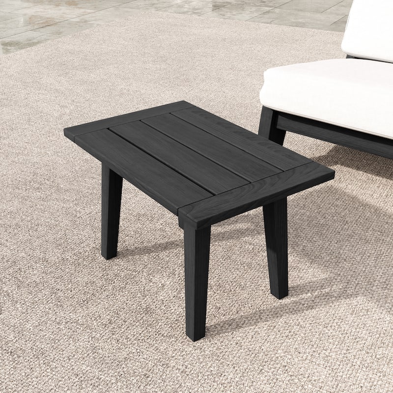 Acacia Wood Outdoor Armless Club Chair With Waterproof Cushion