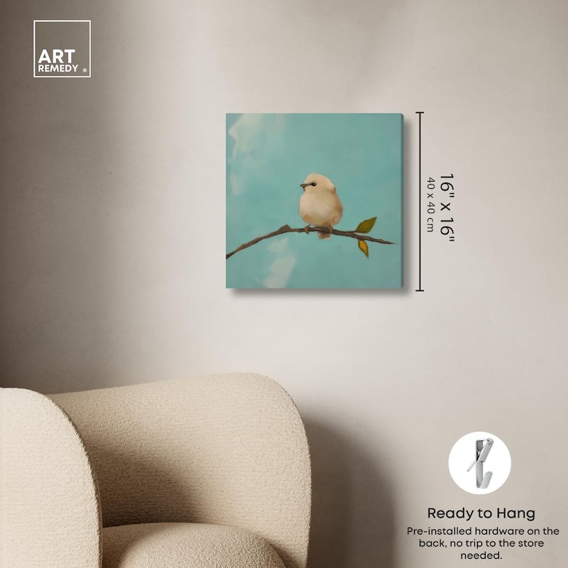 Azure Avian Canvas by Art Remedy, Gallery Wrapped