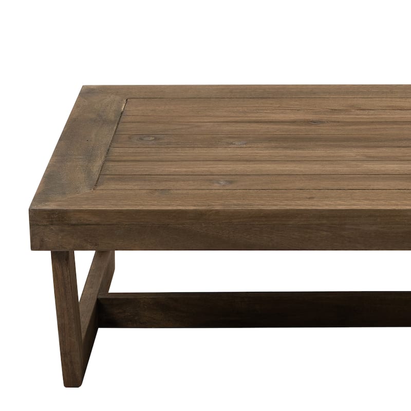 Sectional Wood Furniture 2 Seat Armless Patio Sofa
