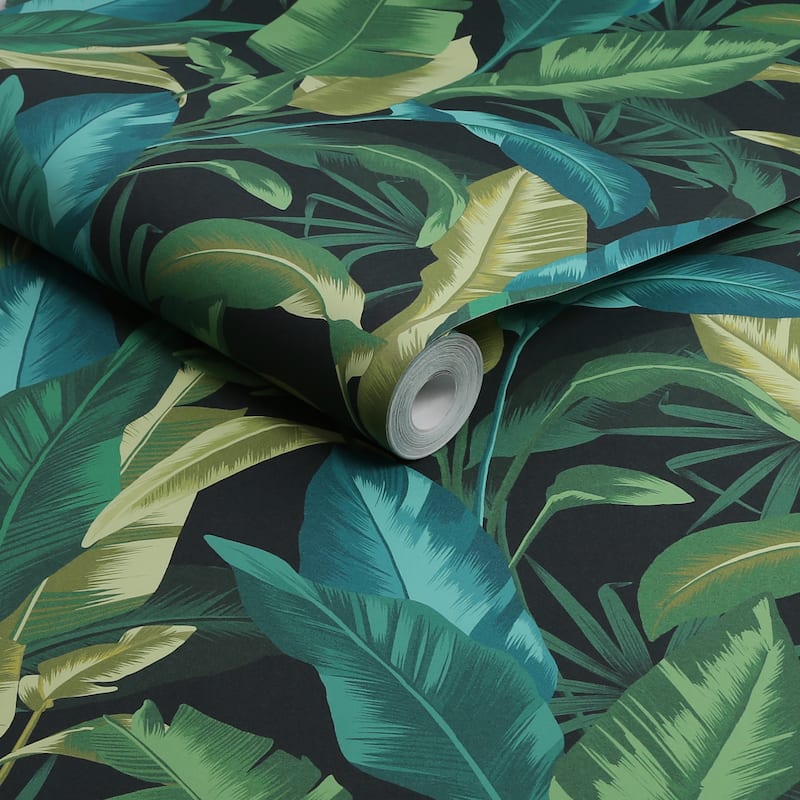 Envy Leaf It Out Midnight Wallpaper