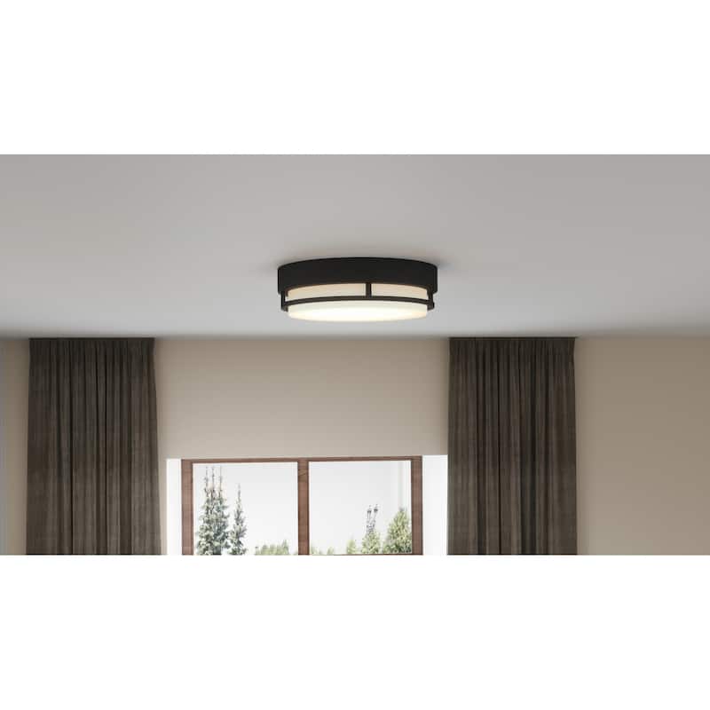Hale Integrated LED Earth Black Flush Mount