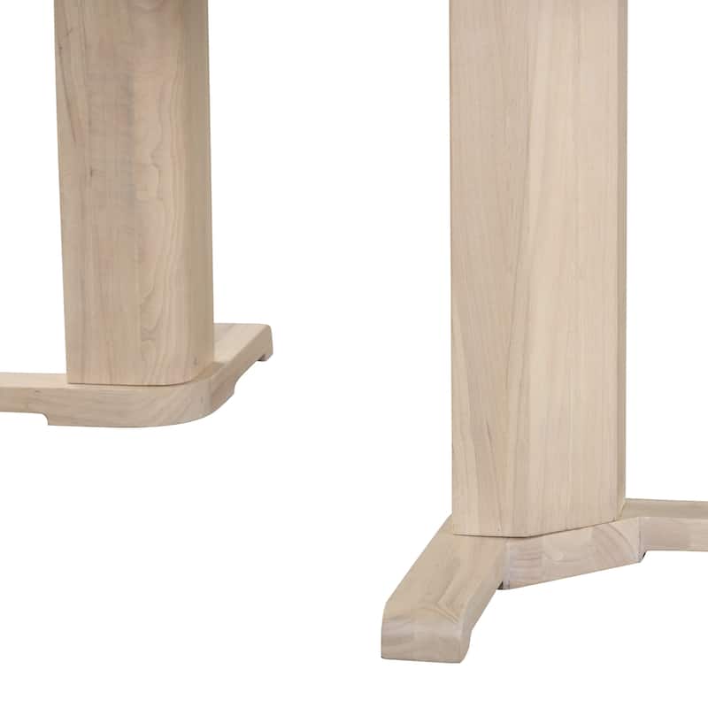 Furniture of America Zailen Mid-Century Modern White Oak 78-inch Solid Wood Expandable Dining Table