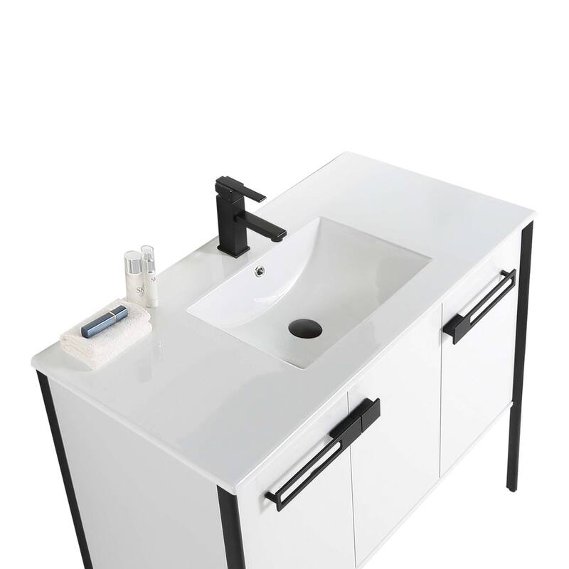Fine Fixtures Oakville Bathroom Vanity with White Ceramic Sink