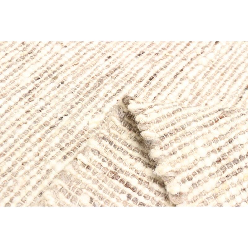 ECARPETGALLERY Braid weave Sienna Tan Wool Rug - 5'1 x 8'3