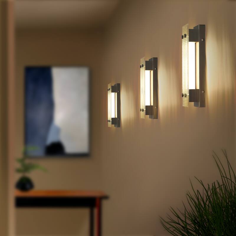Modern LED 1-Light Wall Sconce Vanity Light for Living Room Porch Patio - 4.7" W*12.6" H*2.8" D