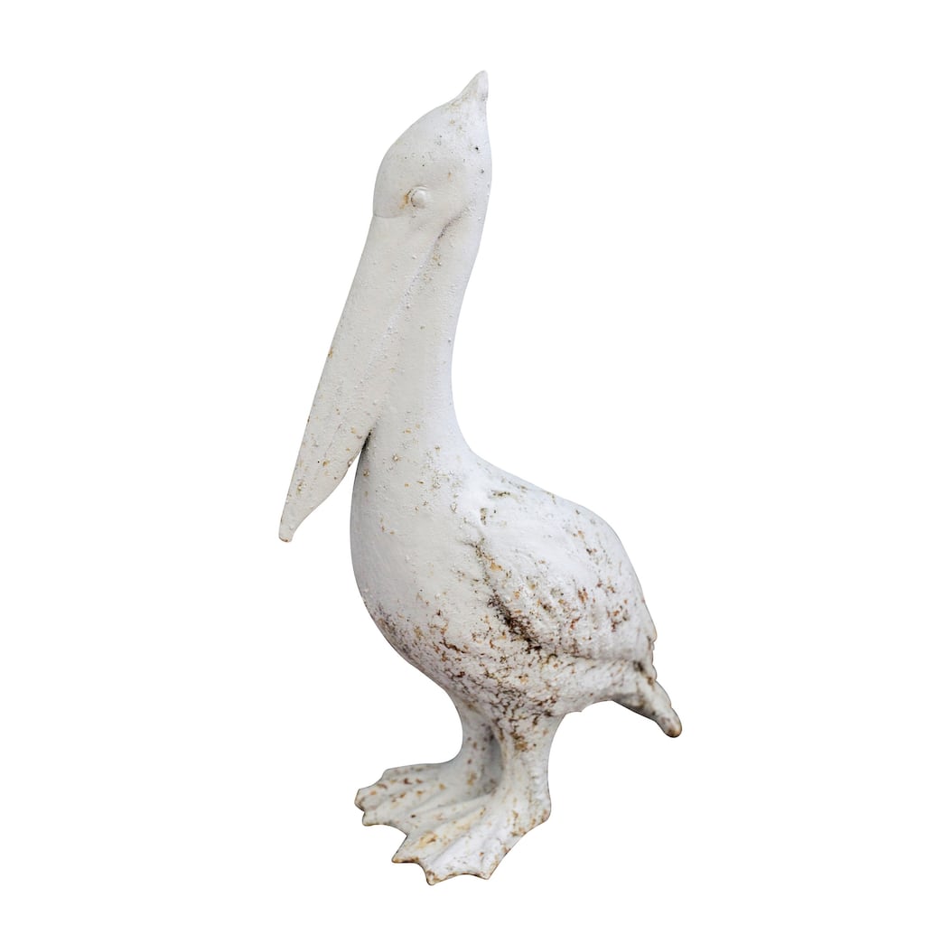 Resin Pelican with Distressed White Finish