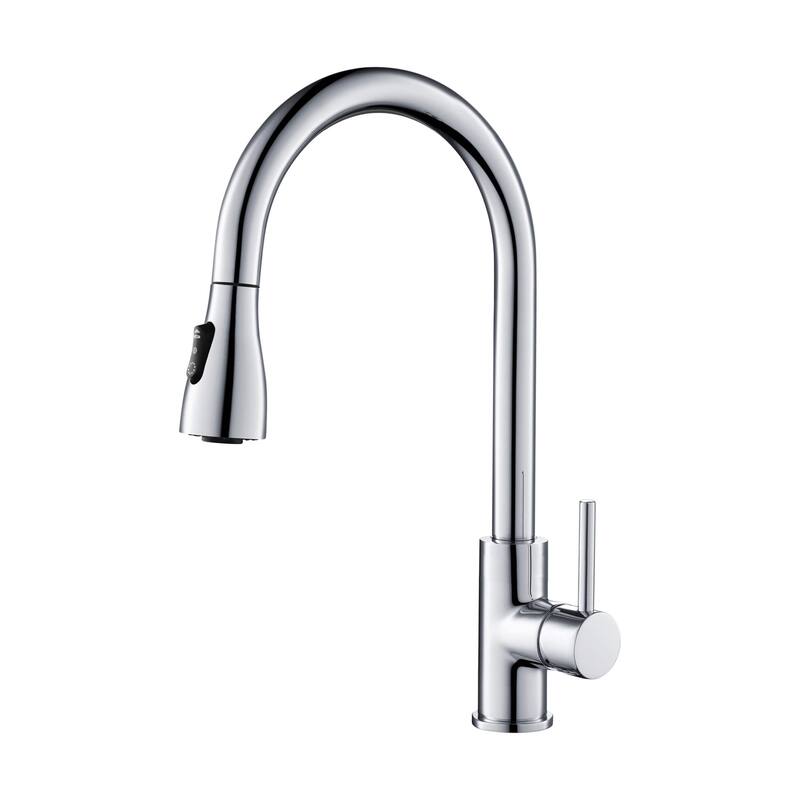Single Handle Pull Down Kitchen Faucet - Chrome