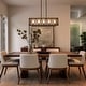 preview thumbnail 18 of 27, LALUZ Farmhouse 5-Light Rectangle Wood Chandelier Rustic Island Lights for Dining Kitchen Island