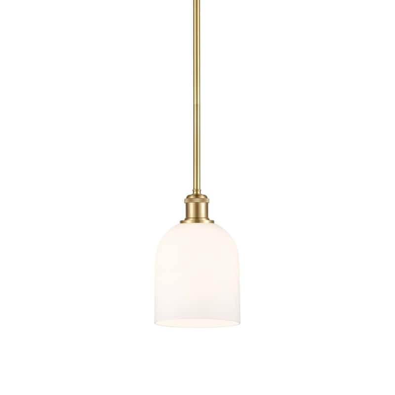 Innovations Lighting 516-1S-10-6 Bella Pendant Bella 6" Wide Mini - Satin Gold / Glossy White