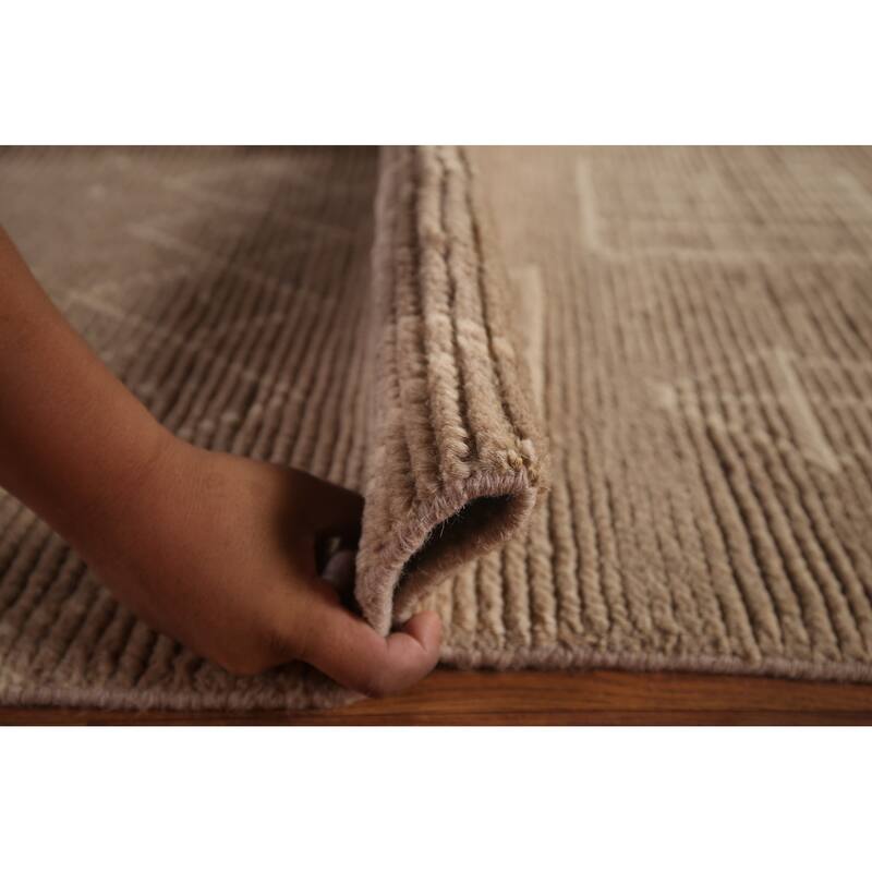 Earth Tone Moroccan Large Oriental Area Rug Handmade Wool Carpet - 9'11"x 15'2"