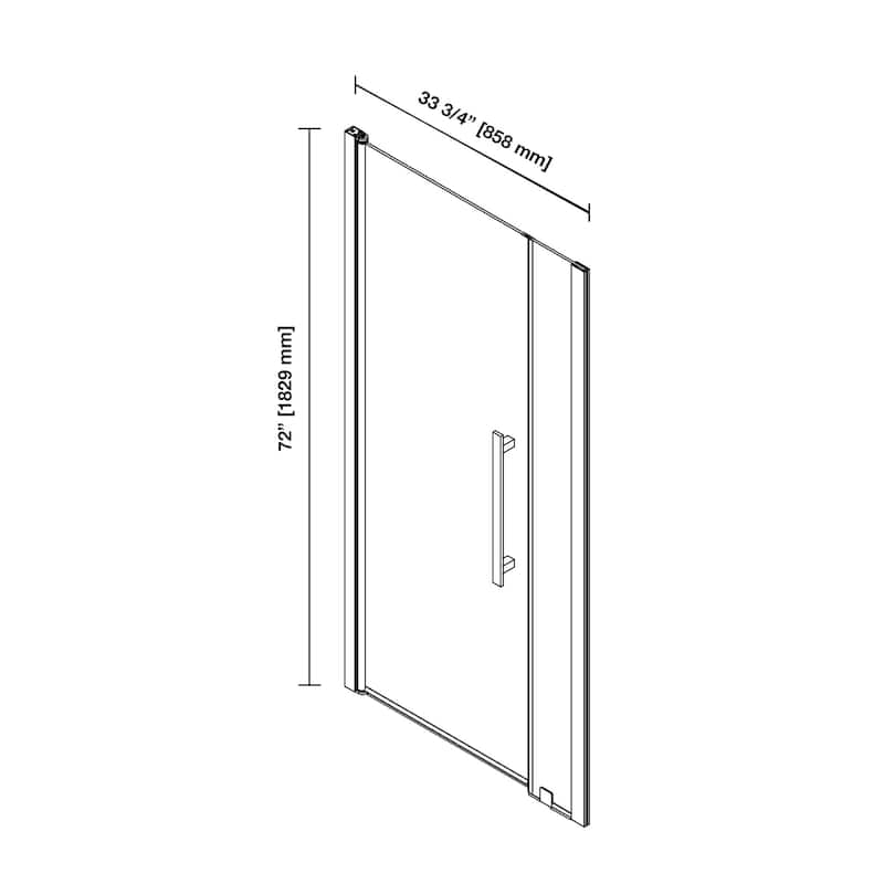 Pasadena Alcove Frameless Pivot Shower Door, 2025
