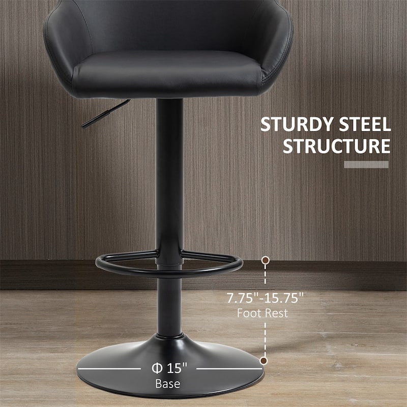 Adjustable Bar Stools,Swivel Counter Height Barstools,Set of 2