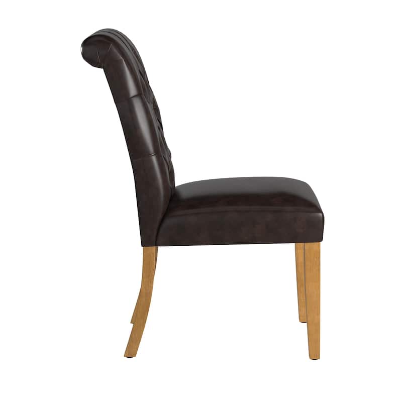 Benchwright Premium Tufted Rolled Back Parsons Chairs (Set of 2) by iNSPIRE Q Artisan