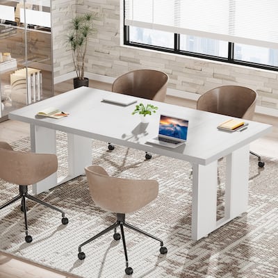 70.9" L x 31.5" W Rectangular Wood Conference Table for 6 to 8