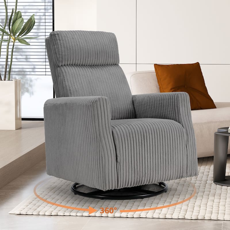 Swivel Accent Chair, Soft Fabric Chair with High Back, Comfy Single Sofa Chair Swivel Chairs for Living Room Bedroom