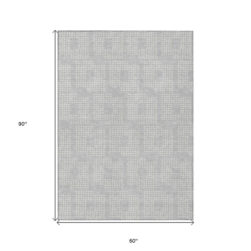 HomeRoots Geometric Transitional Rectangle Outdoor Rug