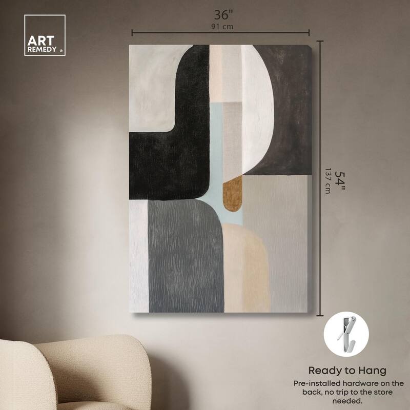 Interlocking Segments III Canvas by Art Remedy, Gallery Wrapped