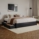 preview thumbnail 100 of 190, Barcelona Panel Platform Bed with Storage Drawers Black - King