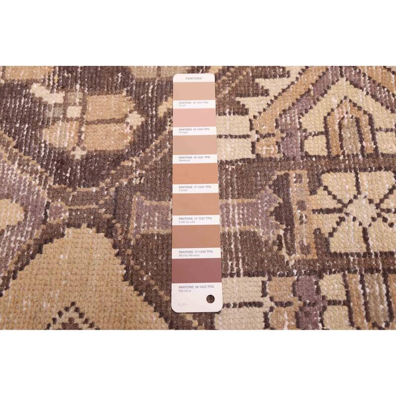 ECARPETGALLERY Hand-knotted Antalya Vintage Brown Wool Rug - 6'8 x 9'10