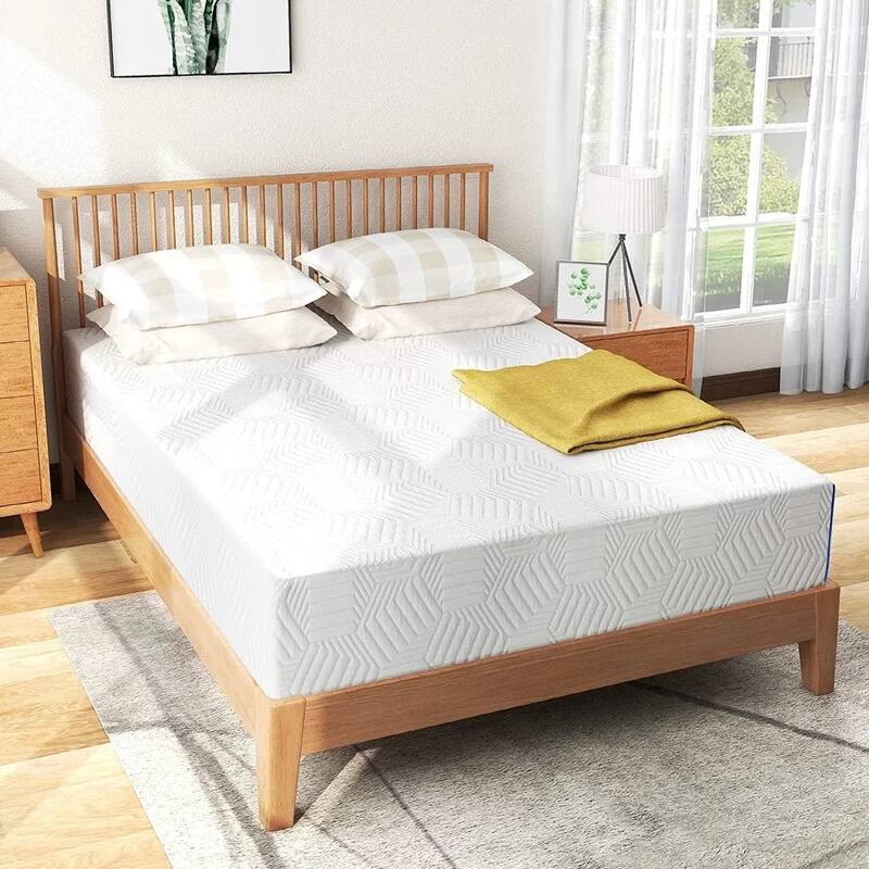 12 inch Foam and Spring Hybrid Mattress, Medium Firm Feel Durable Support Mattress Bed in a Box