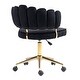 preview thumbnail 95 of 118, Velvet Home Office Desk Chair, Height Adjustable Task Chair, Armless Single Chair with Wheels, 360° Swivel Vanity Chair - N/A