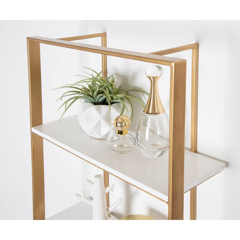Kate and Laurel Kercheval Modern Wood Shelf