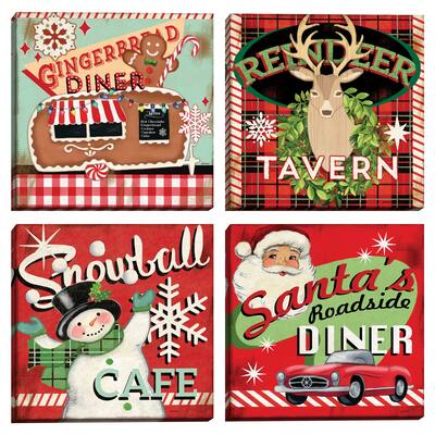 Retro Diner S/4 by J Brinley Cnvs Art