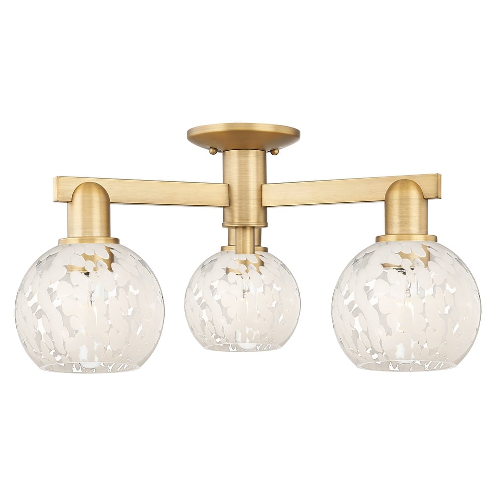Innovations Lighting Endless Possibilities Arcadia - White Mouchette - 3 Light 24" Semi-Flush Mount