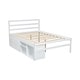 preview thumbnail 5 of 43, Full Size Wood Platform Bed with Removable Shelves, 2-Storage Drawers, White