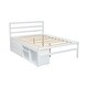 preview thumbnail 25 of 58, Wooden Platform Bed Frame with Removable Storage Shelves, Built-in Two Storage Drawers and Headboard for Kids, Teens