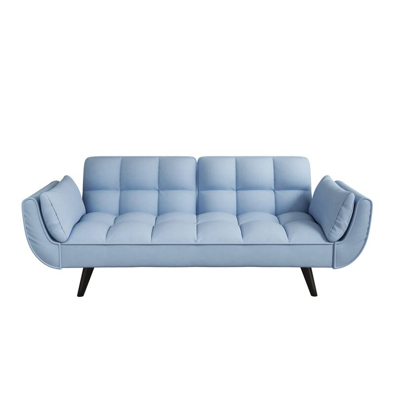 57 " Velvet Soft Sofa Fit Apartment Bedroom Small Space