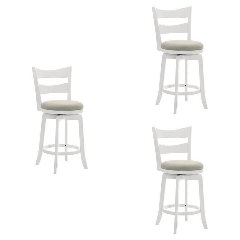 Blair Counter Height or Bar Height Rubberwood Barstool with Fabric Seat