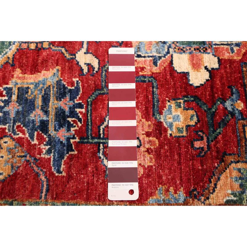 ECARPETGALLERY Hand-knotted Aryana Red Wool Rug - 6'7 x 8'4