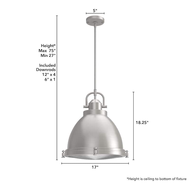 Hunter Bridgemoor 18" 3-Light Pendant - Entry, Kitchen Island, Dining room - Modern Industrial, Farmhouse