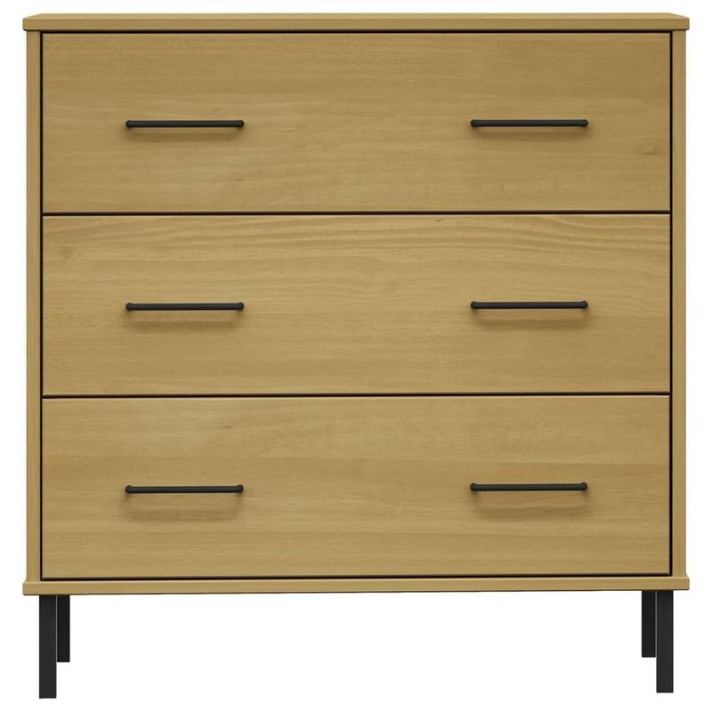 vidaXL Sideboard Chest of Drawers Storage Cabinet with Drawers Solid Wood OSLO - 30.3" x 15.7" x 31.3"