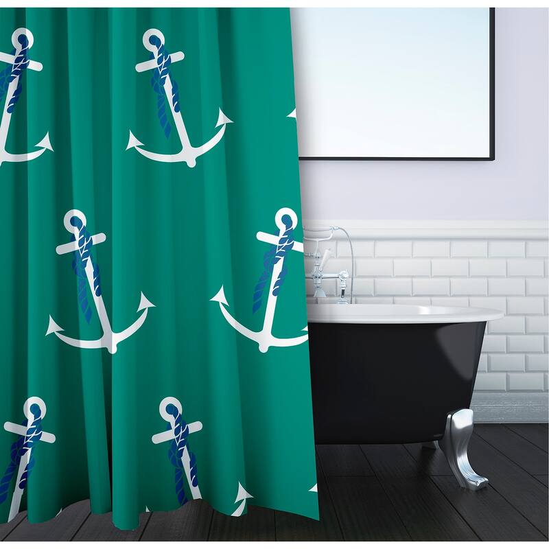 71 x 74-inch Anchor Whimsy Geometric Print Shower Curtain