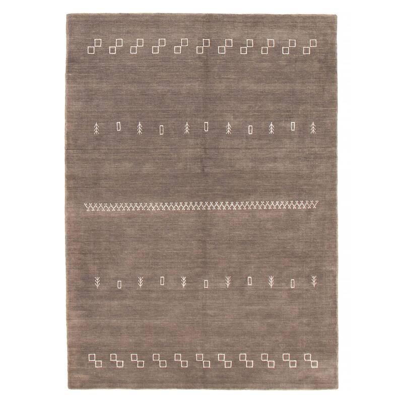 Kashkuli Gabbeh Grey Rug 5'9" x 8'0" - 5'9 x 8'0 - Dark Grey - 5'9 x 8'0