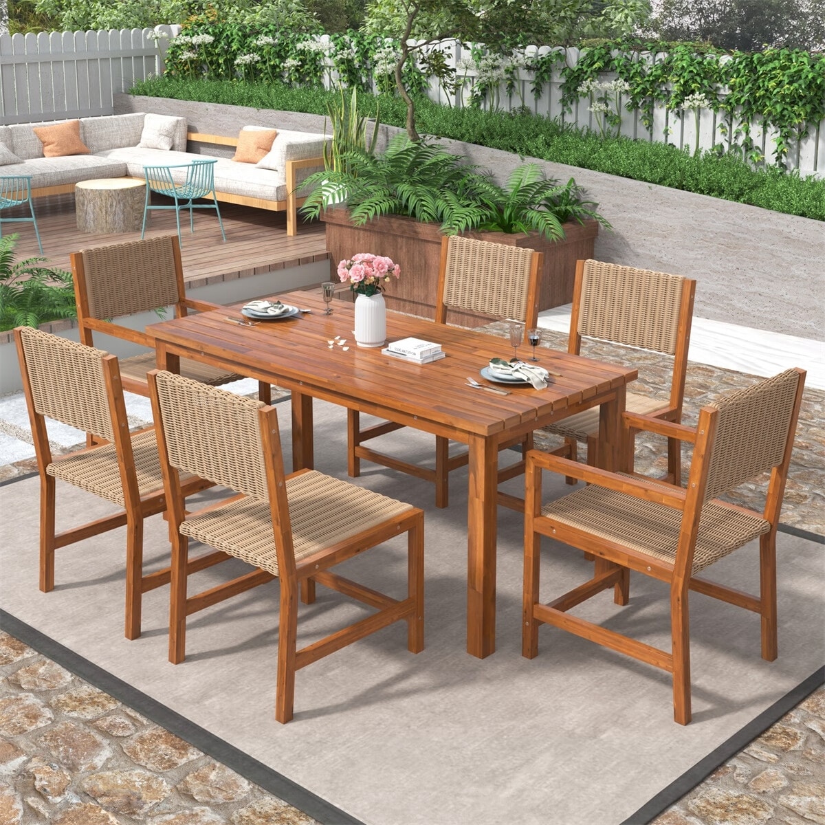 Merax 7 piece patio set store