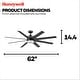 preview thumbnail 8 of 15, 62" Honeywell Kildee Outdoor Ceiling Fan with Color Changing Light, Remote Control - 62 Inches