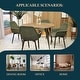 preview thumbnail 78 of 85, Markley Modern Leather Upholstered Dining Side Chairs with Black Iron Legs Accent Armchair for Home Kitchen Set of 4