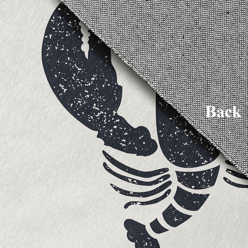 Lobster Nautical Chenille Rug