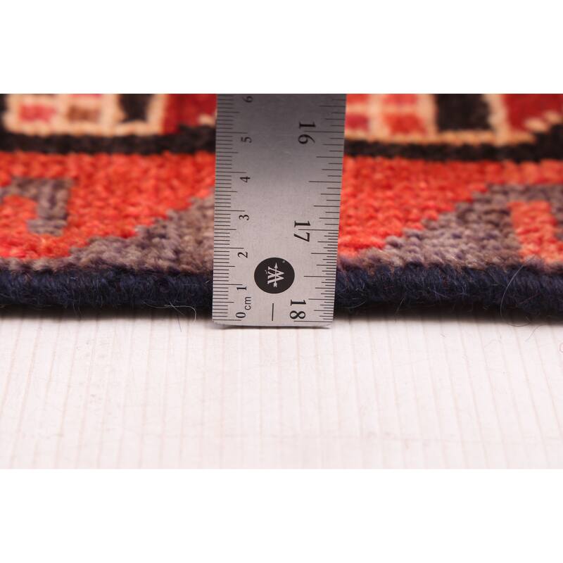 ECARPETGALLERY Hand-knotted Melis Vintage Dark Red Wool Rug - 4'4 x 6'6