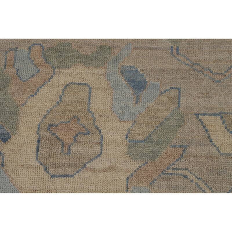 Grey Oushak Turkish Area Rug Vegetable Dye Handmade Wool Carpet - 8'9"x 11'8"