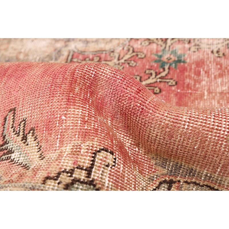 ECARPETGALLERY Hand-knotted Antalya Vintage Light Red Wool Rug - 8'11 x 12'7