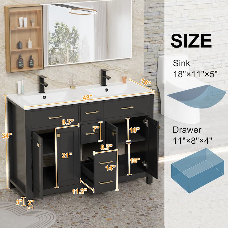Sink Bathroom Vanity with Counter top Set