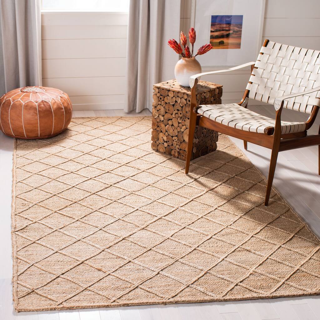 SAFAVIEH Handmade Natural Fiber Svatava Casual Trellis Jute Rug