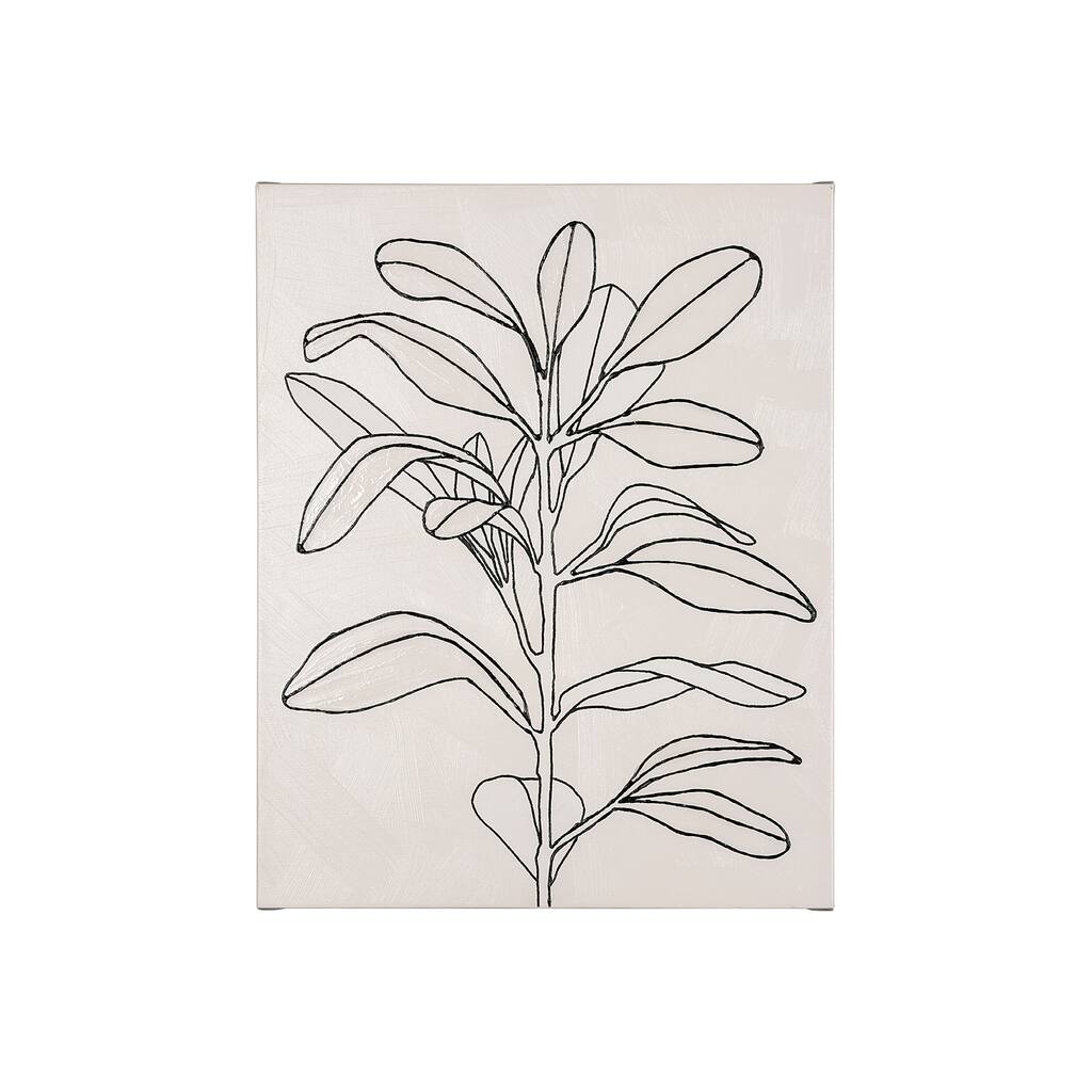 Olive Branch Countour I (28 x 35) Canvas Art Print